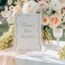 Barra de flor de marco verde con borde dibujado a