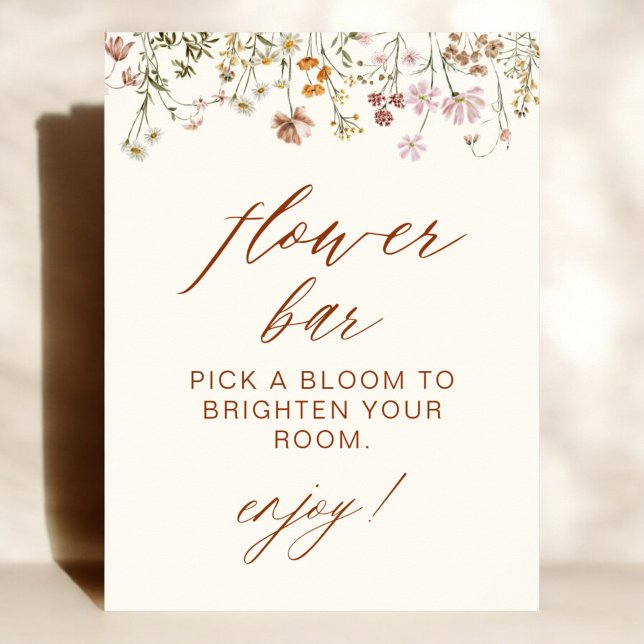 Póster Barra de flores Baby Shower Wildflower (Subido por el creador)