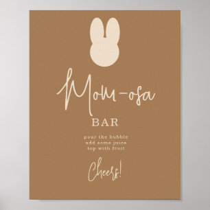 Póster Barra de M OM-osa de conejo simple