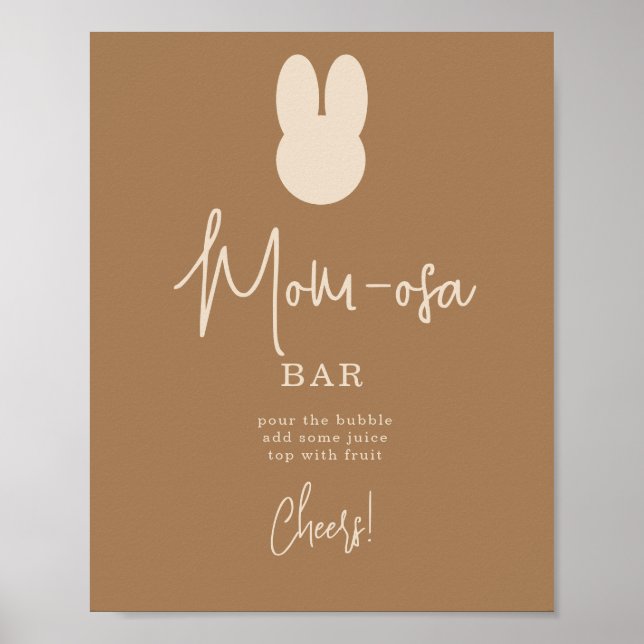 Póster Barra de M OM-osa de conejo simple (Frente)