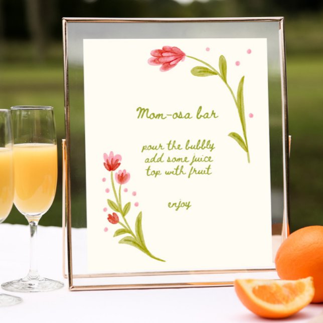 Póster Barra de mamá-osa con dibujos florales de mano (Subido por el creador)