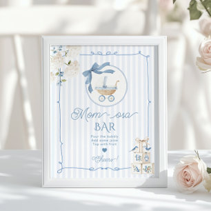 Póster Barra de Mom-osa de Carruaje Vintage Chinoiserie