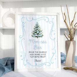 Póster Barra de Mom-osa para Baby Shower de árbol de Navi