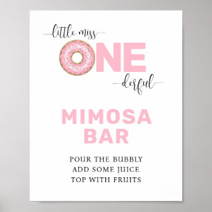 Póster Barra de Mom-osa para Cumpleaños 1 de Pink