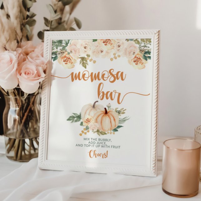 Póster Barra de Momosa de Baby Shower de calabaza (Subido por el creador)