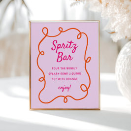 Póster Barra de Naranja rosado Squiggle Spritz