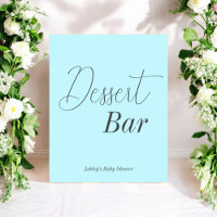 Barra de postre Baby Shower azul negro