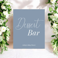 Barra de postres Dusty Blue White