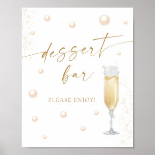 Póster Barra de postres para despedida de soltera con per