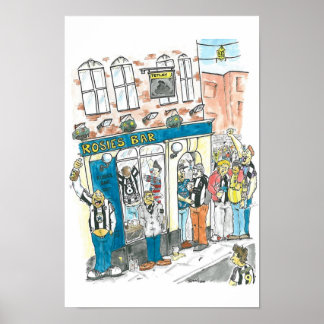 Póster barra de rosas