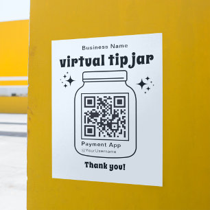 Póster Barra de sugerencias virtual con código QR