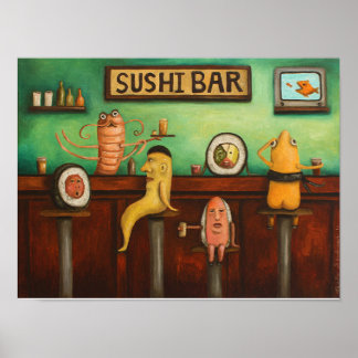 Póster Barra de sushi