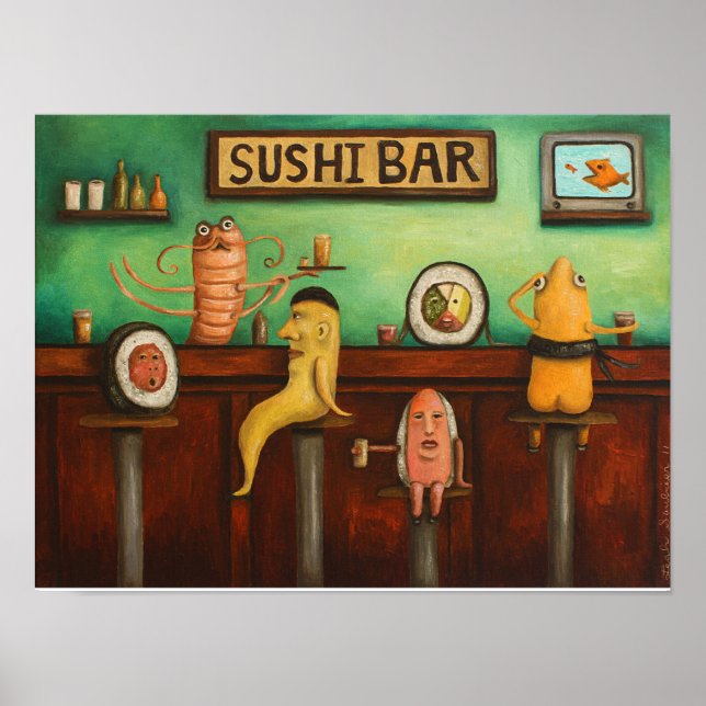 Póster Barra de sushi (Frente)