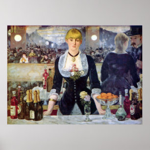 Póster Barra en el Folies-Bergere de Eduardo Manet
