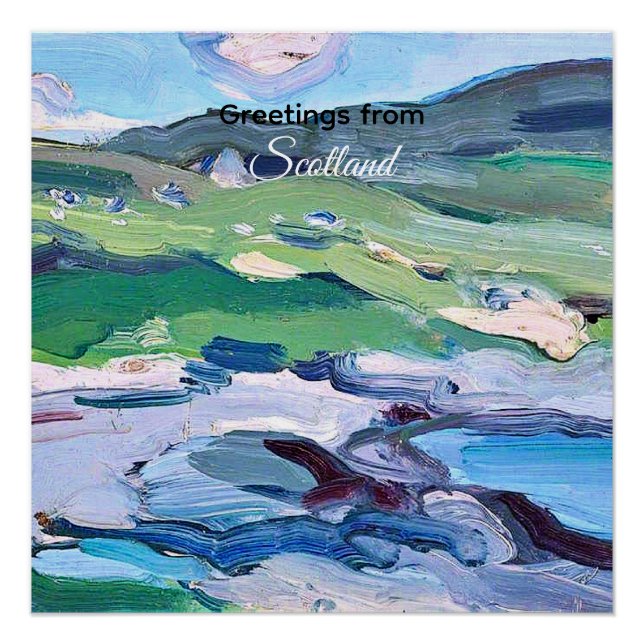 Póster Barra, Escocia pintura de Samuel Peploe, (Anverso)