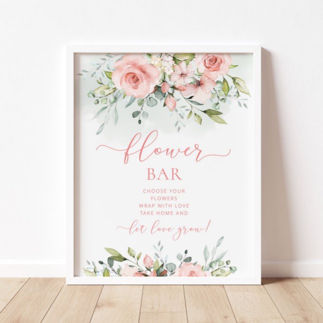 Póster barra floral rosa Rubor (Subido por el creador)