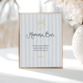 Póster Barra Mimosa con tira de limón de mano rápida