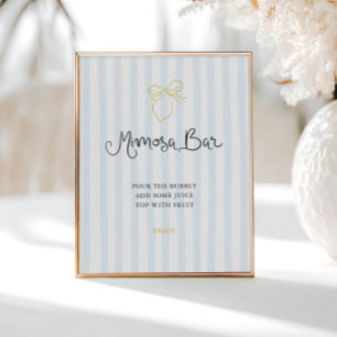 Póster Barra Mimosa con tira de limón de mano rápida