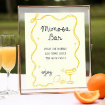 Barra Mimosa del apretón principal dibujado a mano