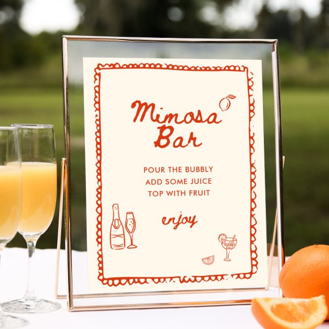 Póster Barra Mimosa dibujada a mano por Naranja de estilo (Subido por el creador)
