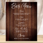 Póster Barra personalizada del menú de bebidas Bodas rusa<br><div class="desc">Menú de barras. Sencillo pero elegante caligrafía, este cartel de bar de bebidas boda incluye cuatro bebidas: "Cerveza", "Vino", "Espíritu" y "No Alcohólico", personalizadas con las bebidas que elijas. Personalizar este elegante cartel de boda con sus nombres y menú de bebidas del bar boda! DERECHOS RESERVADOS © 2020 Judy Burrows,...</div>