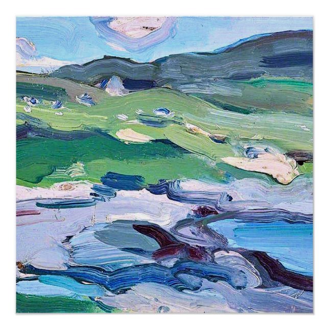 Póster Barra, pintura de Escocia por Samuel Peploe, (Anverso)