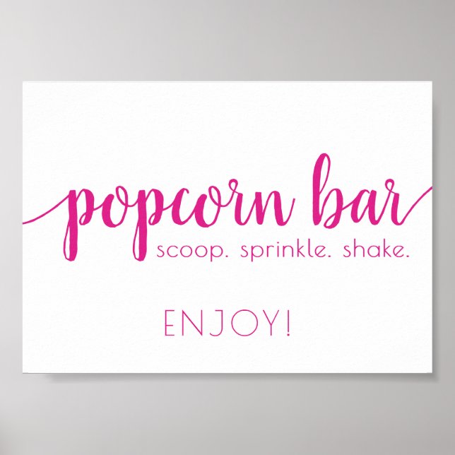 Póster Barra simple de palomitas | Rótulo de eventos Hot  (Frente)