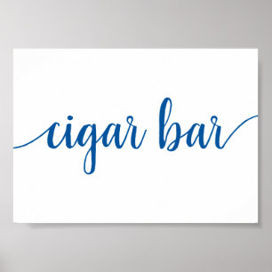 Póster Barra simple de purgar   Azul francés Cualquier Ró