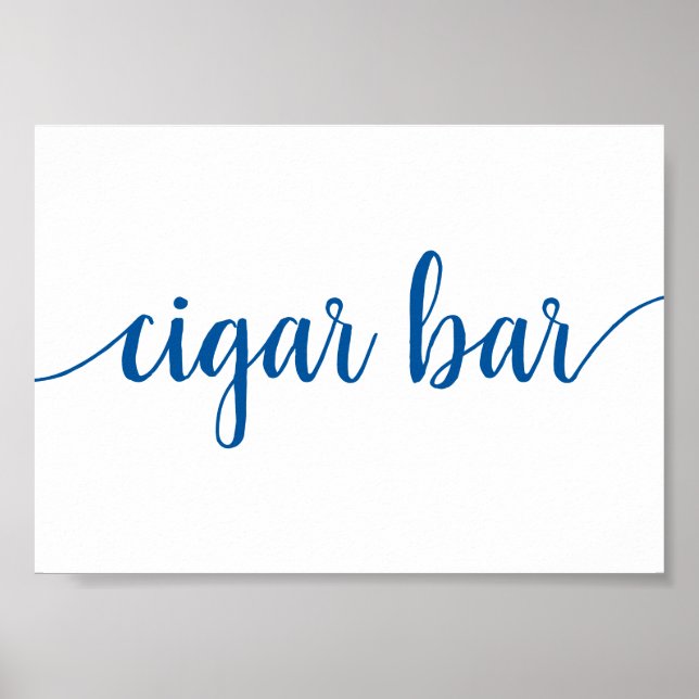 Póster Barra simple de purgar | Azul francés Cualquier Ró (Frente)
