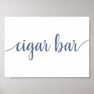 Póster Barra simple de purgar   Dusty Blue Cualquier Rótu
