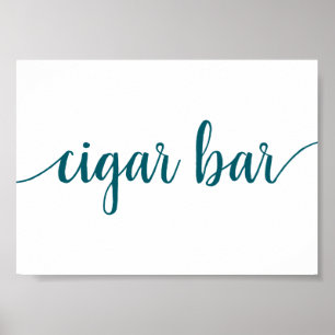 Póster Barra simple de purgar Verde azulado Aqua Cualqu
