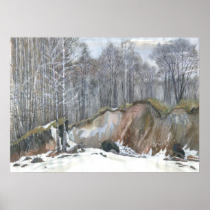 Póster Barranca de nieve