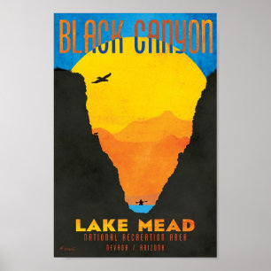 Póster Barranco negro en el poster del NRA del lago Mead