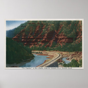 Póster Barranco rojo, Colorado