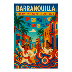 Póster Barranquilla – Corazón del Caribe Colombiano