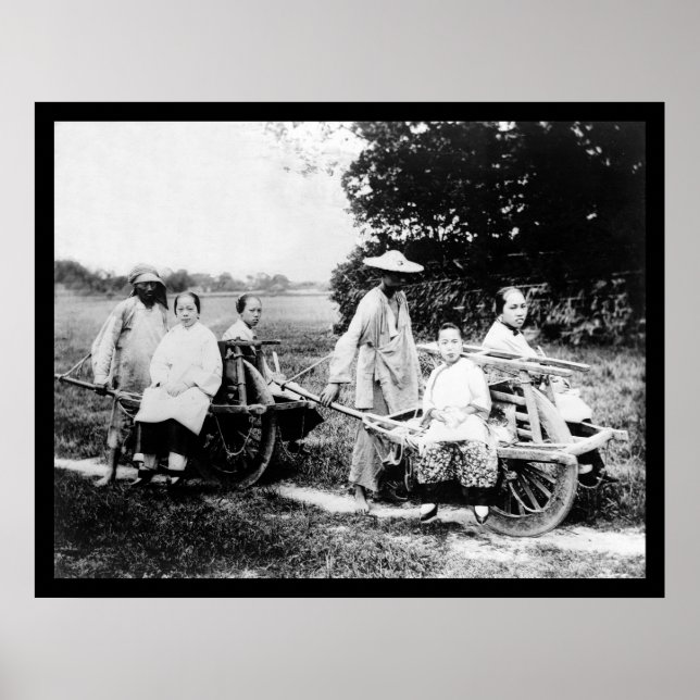 Póster Barras de ruedas de pasajeros China 1910 (Frente)