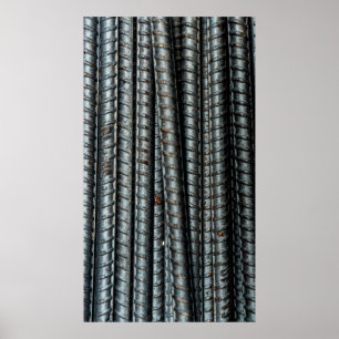 Póster Barras metalizado negras