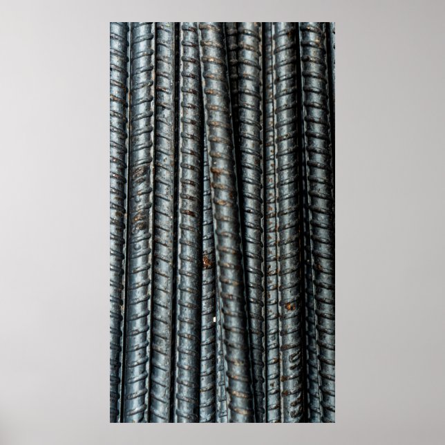 Póster Barras metalizado negras (Frente)