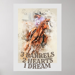 Póster Barrel Racing Quote