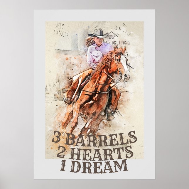 Póster Barrel Racing Quote (Frente)