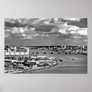 Póster Barrera de Inundación del Río Támesis Greenwich Lo