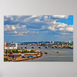 Póster Barrera de Inundación del Río Támesis Greenwich Lo