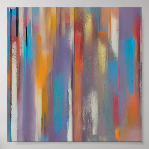 Póster Barreras de pintura coloridas