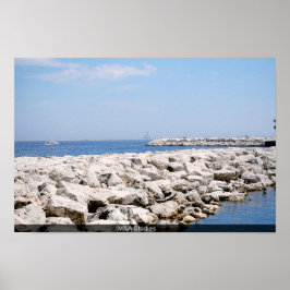 Póster Barreras De Rock Y Lago