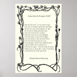 Póster Barrett Browning - Sonnets de la portuguesa 43
