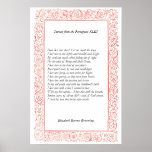 Póster Barrett Browning - Sonnets de la portuguesa 43