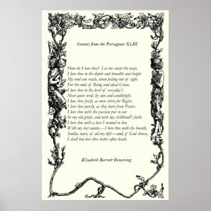 Póster Barrett Browning - Sonnets de la portuguesa 43