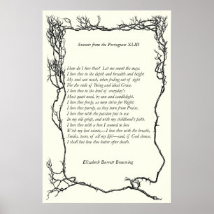 Póster Barrett Browning - Sonnets de la portuguesa 43