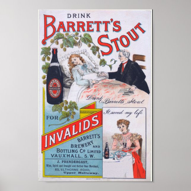 Póster Barretts Stout Vintage Advertising (Frente)