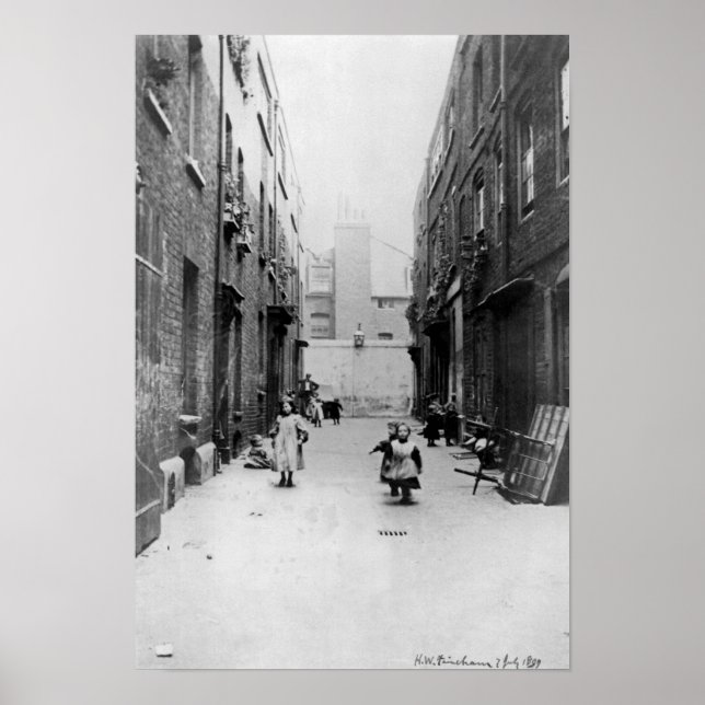 Póster Barriadas de Londres, 1899 (Frente)